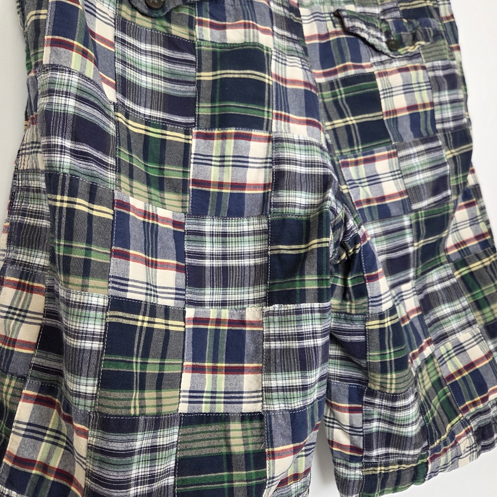Cluett Patchwork Plaid Madras Cotton Men's Shorts 36 - Picture 6 of 12